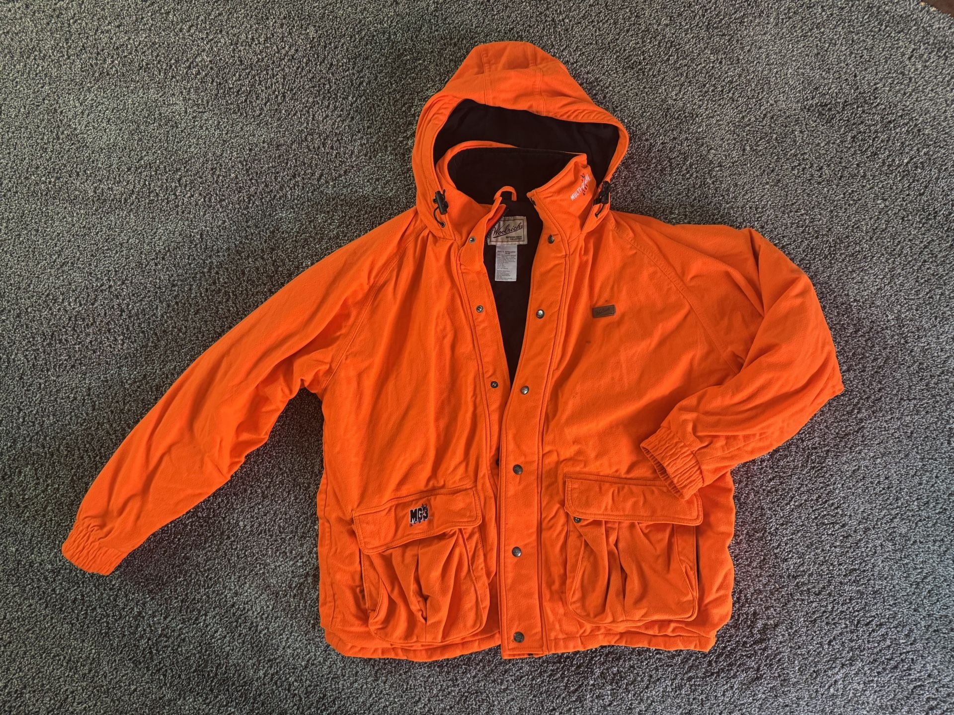 Mens Xlarge Woolrich Orange Blaze Hunting Coat With Good
