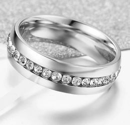 New 18 k white gold men’s wedding ring engagement ring
