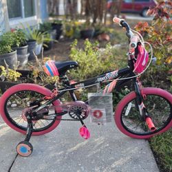Kent Sparkles Bicycle, 18" Wheels, Child Ages 6+, Black and Pink