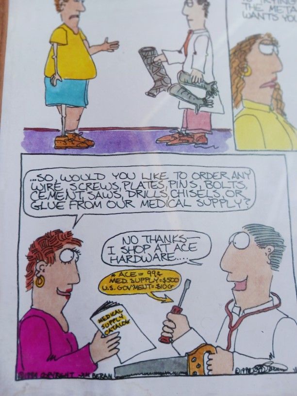 Cartoon By Artist Jim Beram 1994, Lithograph Humor Signed