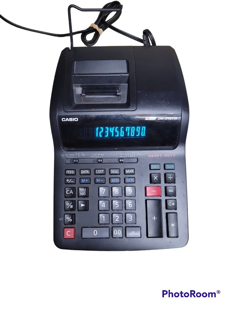 CASIO DR-210TM Printing Calculator 12 Digits 4.4 LPS Memory w/Tax Calculation