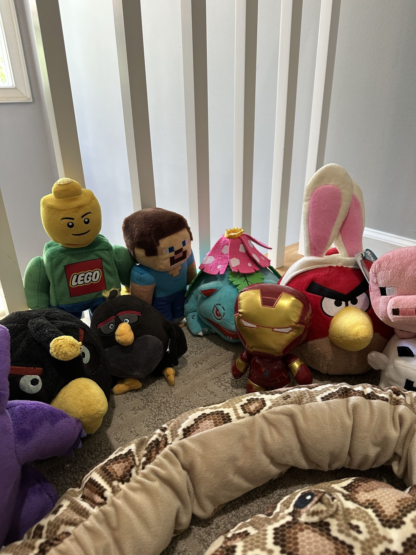 Stuffed Animals Plush toy lot Mario, Pokemon, Pikachu, Minecraft, Angry Birds, Kirby