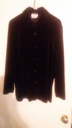 Lady's Black Velour Blouse