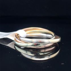 14Kt Tri Color Gold 3 Band Ring Set 1.70g Size 9 187378