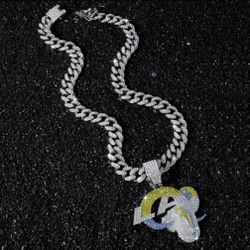 LA RAMS Iced Out Necklace 