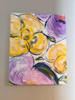 Original Abstract Floral Painting – 16” x 20” Acrylic on Canvas | One-of-a-Kind