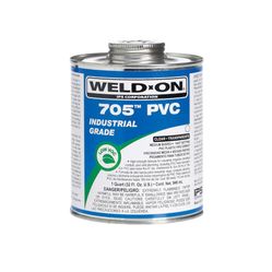 Weld-On 705 Industrial Grade PVC Medium-Bodied High Strength Solvent Cement 32 fl oz - Clear
