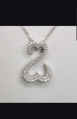 Open heart diamond moissanite pendant necklace