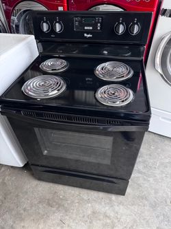Black whirlpool stove electric