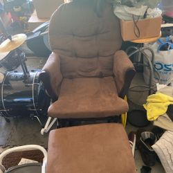 Side Chair And Foot Stool