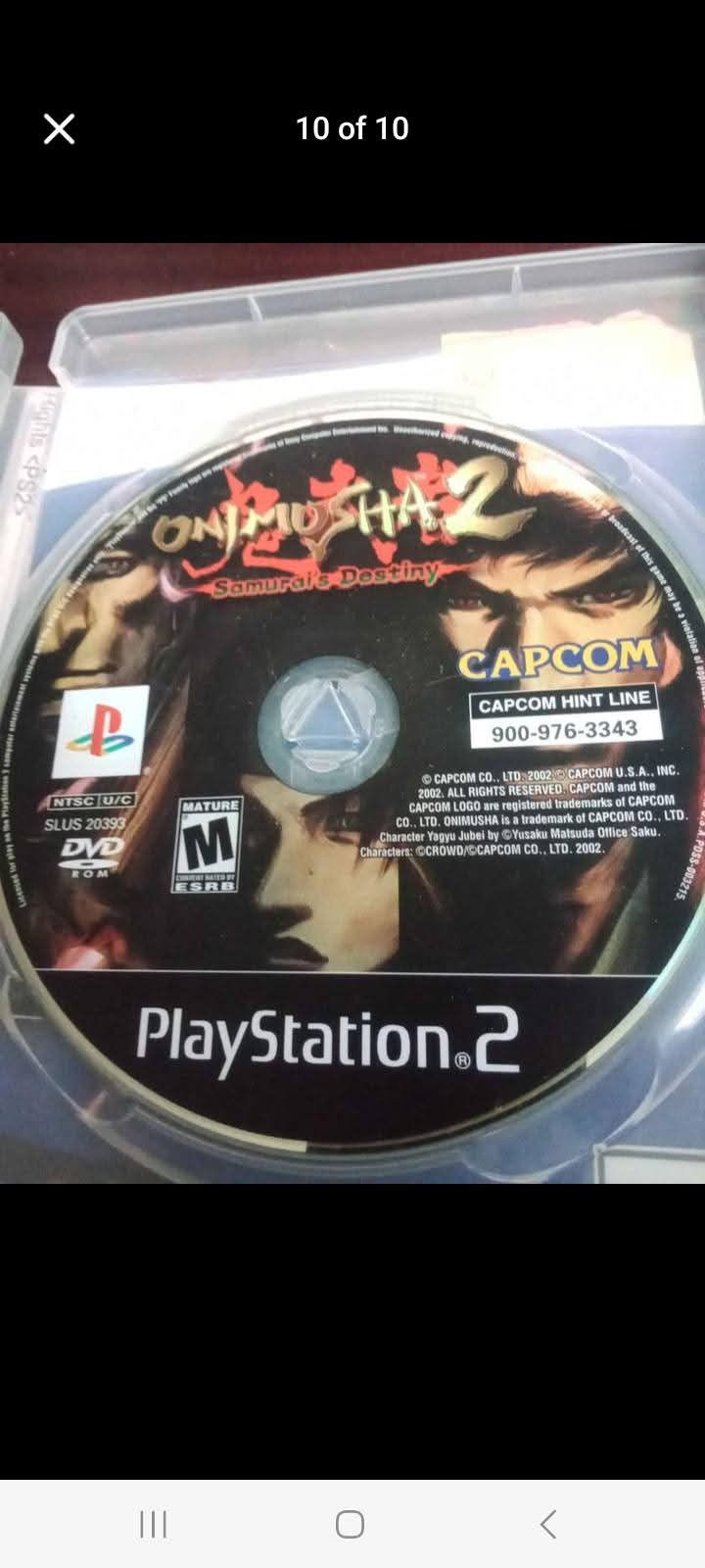 PS2 ONIMUSHA GAME WITH MEMORY CARD $35 FINAL PRICE 
