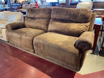 88″ Wide Reclining Couch with Nailhead Arm Detail