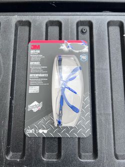NEW 3M Scotchgard Protector Black/Blue Anti-Fog Eyewear w/Clear Lens **$10 Each**