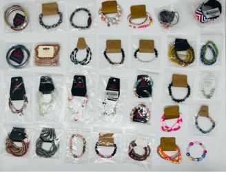 Costume bracelets in multi