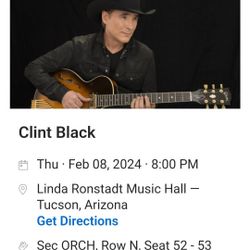 Clint Black Concert Tickets (2)