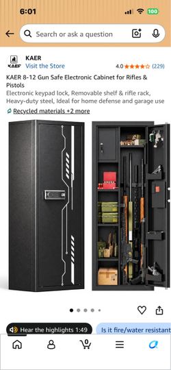 KAER 8-12 Gun Safe Electronic Cabinet