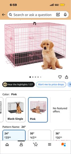 NEW PINK DOG CAGE