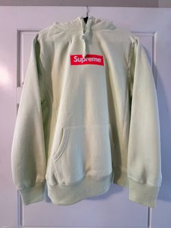 Pale Lime - Supreme Box Logo Hoodie - Men's Sweatshirt - MEDIUM