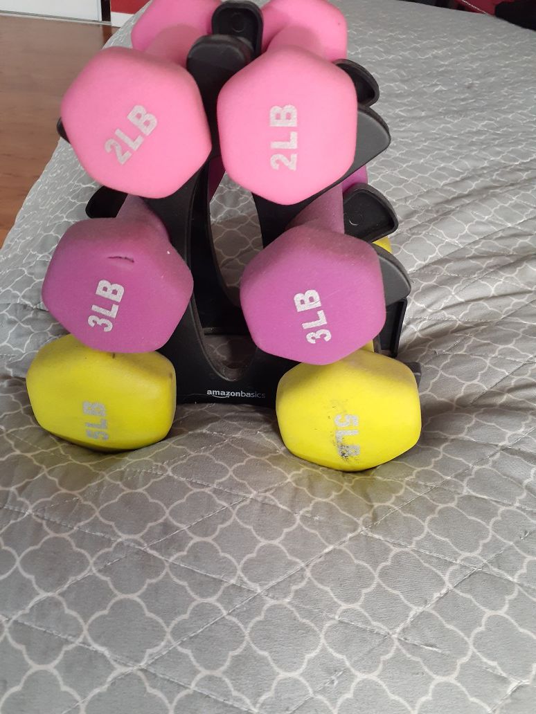 Dumbbell set with Rack
