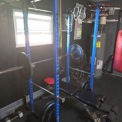 Gym Weights And Squat Rack