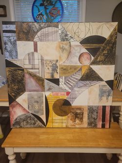 one-of-a-kind original mixed-media abstract piece