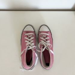 High top pink double platform converse 