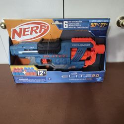 New!!! Nerf Elite 2.0 Commander  RD-6 (With 12 Darts)  Ages 8 Plus