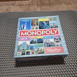  Monopoly Disney Parks Theme Park Edition Game Pop Up Castle NEW Never Used