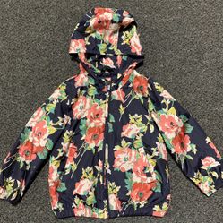 Gap toddler girl size 5 floral spring windbreaker jacket 