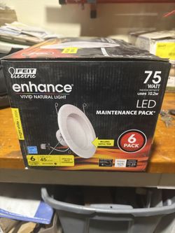 Feit Electric 6-Pack LED Recessed Downlights 75W Retrofit — New