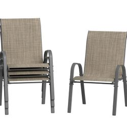 Set Of4 Patio Sling Chairs