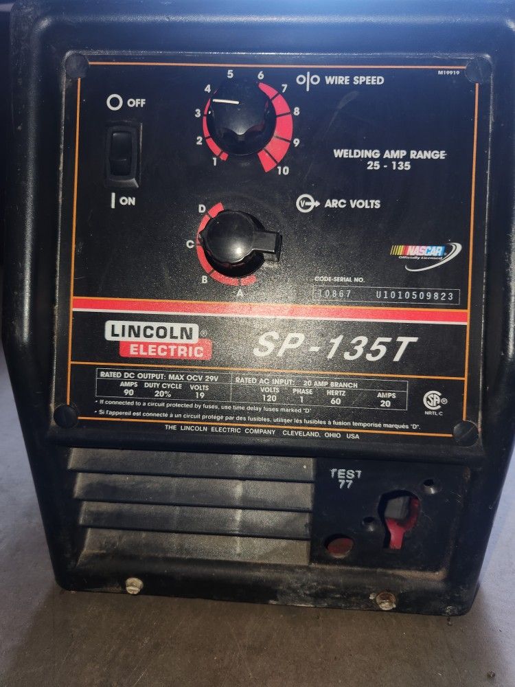 Lincoln SP 135T Mig Welder For Parts Only- Please Read Description First Before Msg'n.