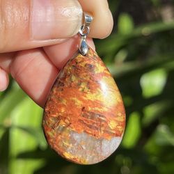 Sterling Silver Yellow Pietersite Pendant