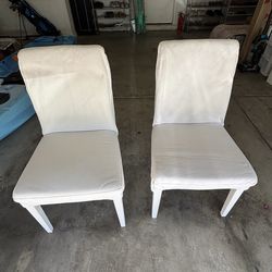White slip, cover chairs