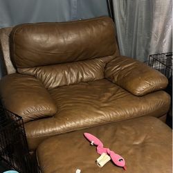 Loveseat and ottoman