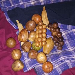 Wooden Decorative Fruit Set