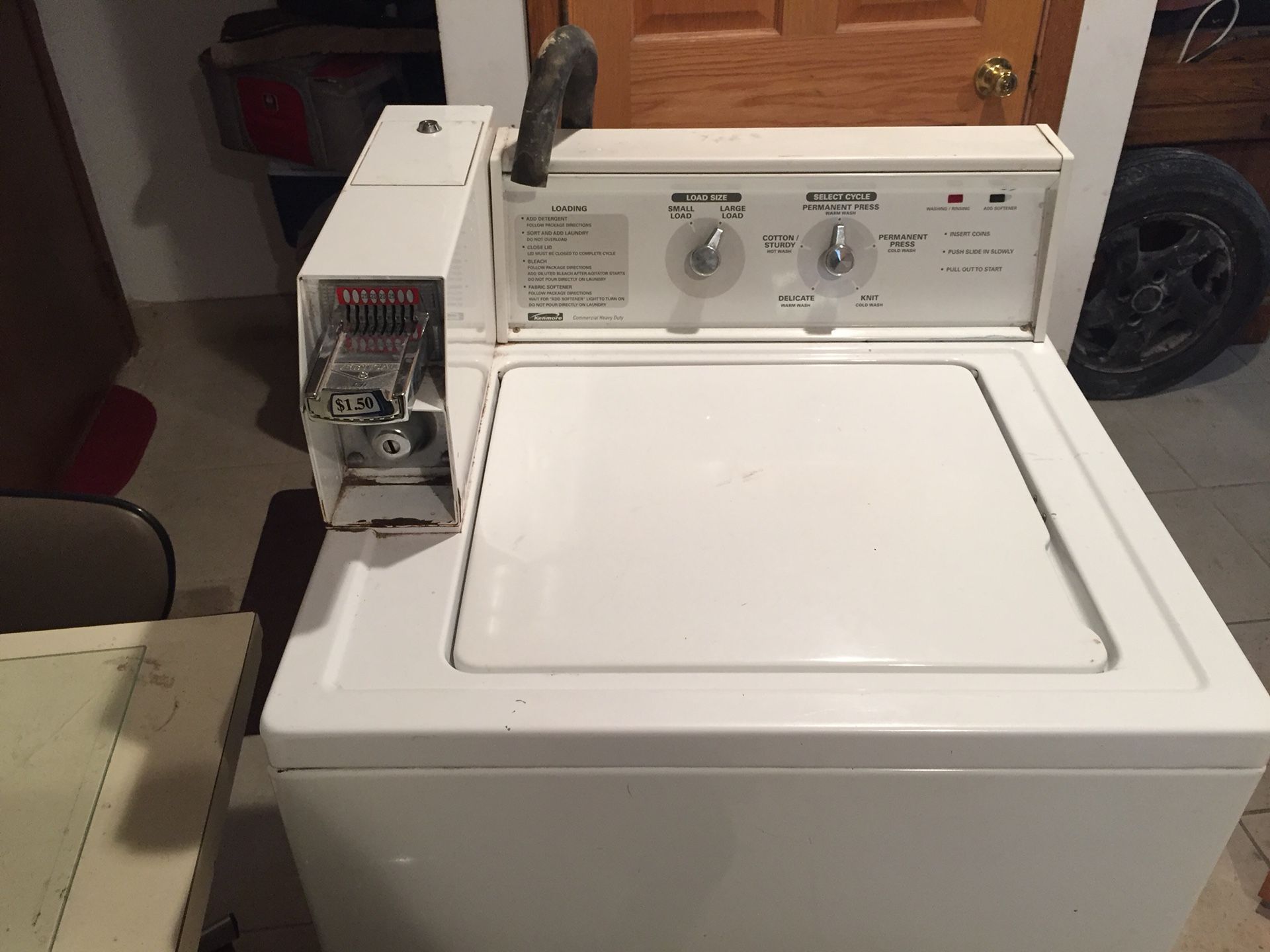 Kenmore coin operated washer