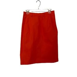 New Handmade 100% Cotton Orange Skirt, Sz S/M