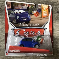 Disney Pixar Cars 2 Alberto  Fiat - Race Fans collection #9 of 9 by Mattel