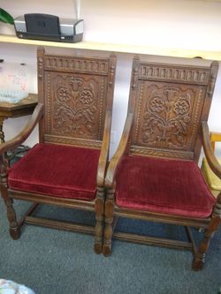 Antique throne like chairs