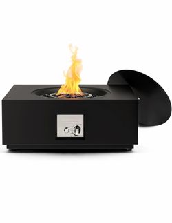 31" Square 2-in-1 Propane Fire Pit Table - 40000 BTU CSA Certified with Electronic Ignition, Glass Stones & Weather Cover for Patio, Backyard, Deck Ga