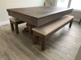 Dining style pool table