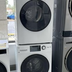 New Front Load GE 24” Washer Dryer Electric Set Manufacture Warranty 