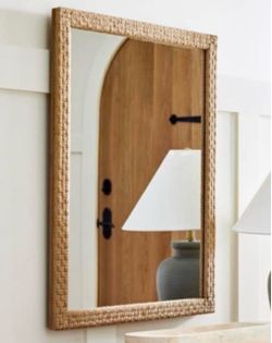 Threshold Woven Rattan Framed Wall Mirror
