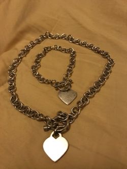 Silver 925 necklace and bracelet