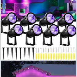 8 Pack Waterproof Black Light With Plug Switch And 5ft Cord (39)