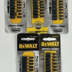 5 packs of 10 DEWALT Impact Ready FlexTorq Screwdriving Bit Set #2