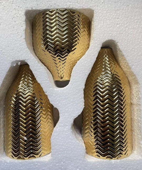 (new inbox)Gold Vase Set of 3, Ceramic Small Vases Decor for Flowers