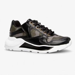 New Camo Fashion Shoes Sneakers Lace-up Women's Size 9 Chunky Flat Activewear