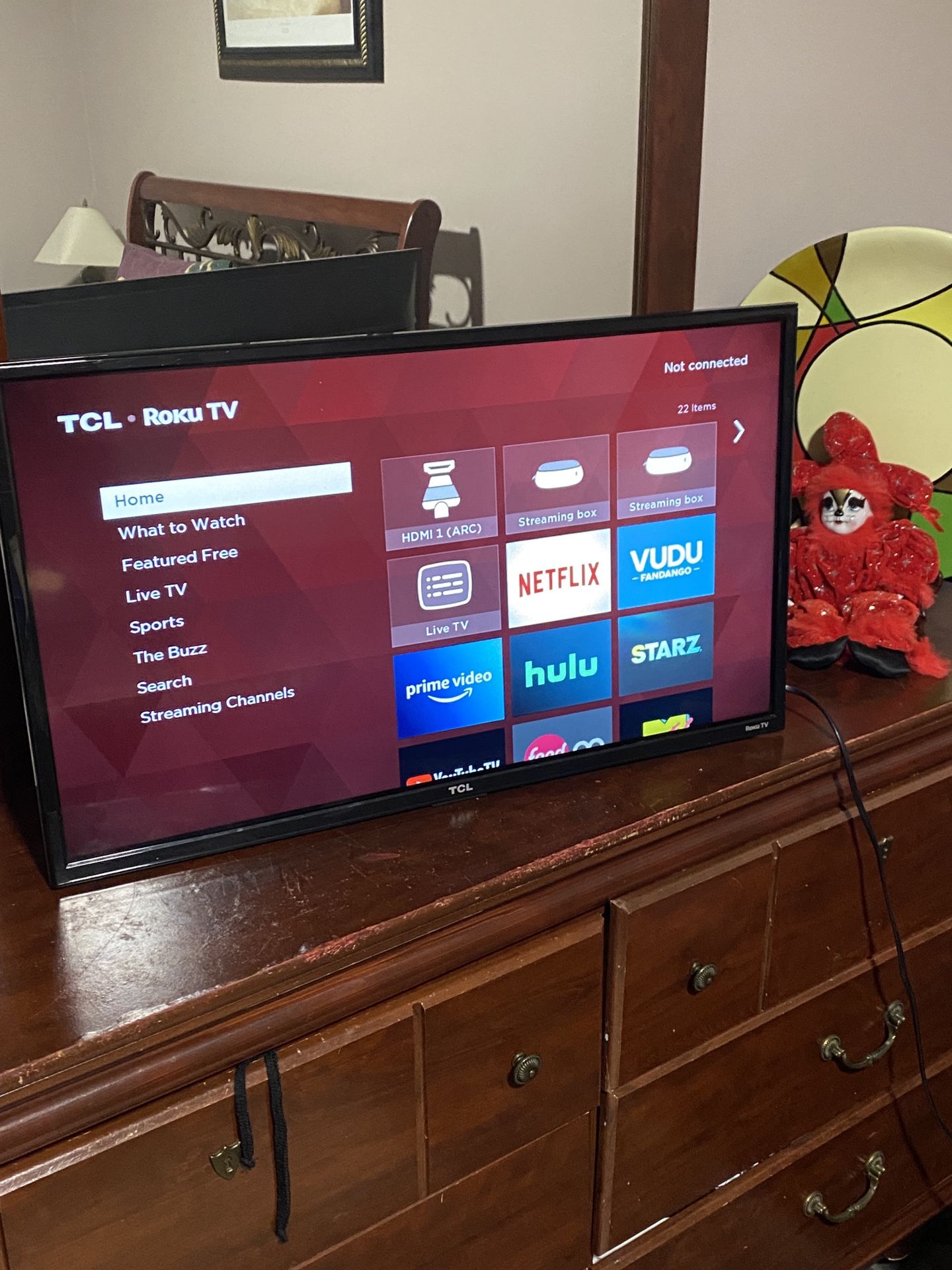 TCL 32” Smart TV with Roku